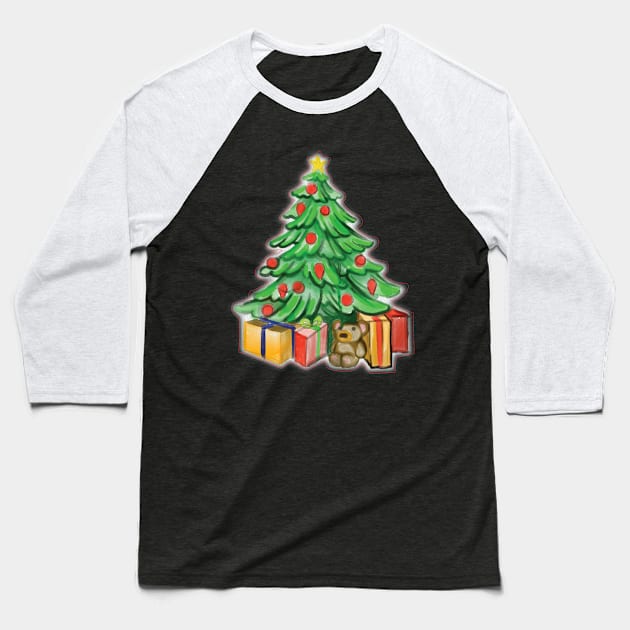 Christmas tree with presents Baseball T-Shirt by holidaystore